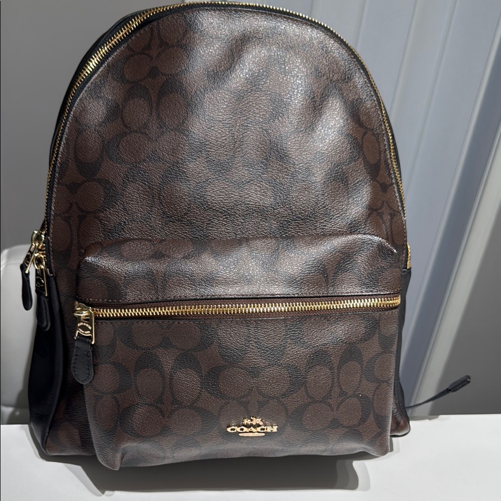 Coach Signature Brown Backpack for Men